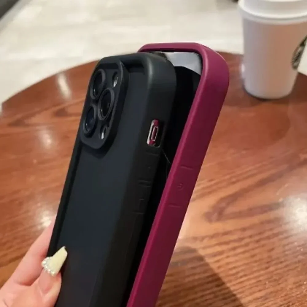 Ultimate Protection & Style: Premium Cases for iPhone 16 pink and black
